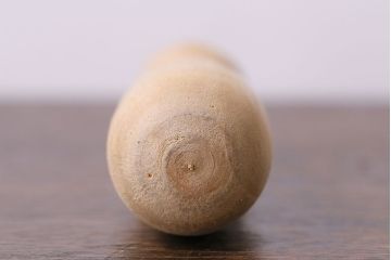 アンティーク雑貨　イギリス製　ぽってりとしたフォルムが愛らしい木製スパイスマッシャー(すり鉢)