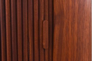 北欧家具　チーク材　曲線のフォルムが珍しいデスク(平机、在宅ワーク、在宅用ワークデスク、カウンターテーブル)