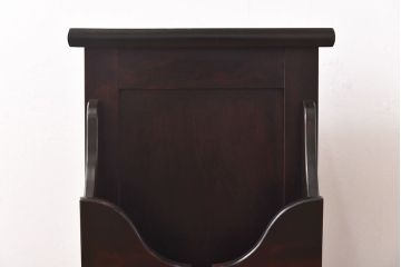 中古　絶版品!　北海道民芸家具　#440　便利な収納ポケットが付いたマガジン卓(サイドキャビネット、サイドテーブル、電話台)