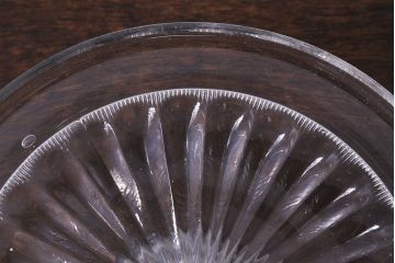 アンティーク雑貨　イギリス製　シンプルなデザインのガラスケーキスタンド