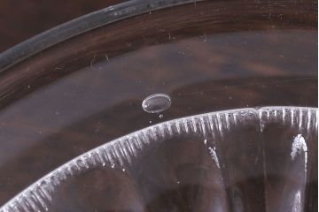 アンティーク雑貨　イギリス製　シンプルなデザインのガラスケーキスタンド