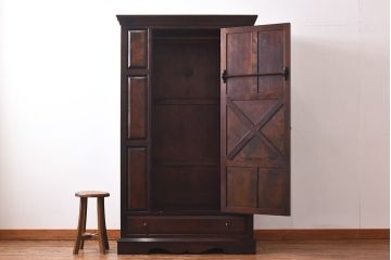 中古美品　松本民芸家具　#501型洋服タンス(ワードローブ、衣装箪笥、収納棚)(定価約40万円)