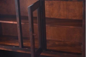 中古美品　松本民芸家具　C型食器棚(カップボード、飾り棚、収納棚、キャビネット)(定価約66万円)