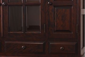 中古　北海道民芸家具　#138　落ち着いた色味のサイドボード(収納棚、戸棚)