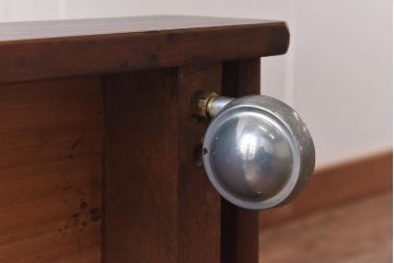 アンティーク雑貨　北欧ビンテージ　チーク材　シンプルなフォルムのトロリー(キッチンワゴン、サイドテーブル、花台)