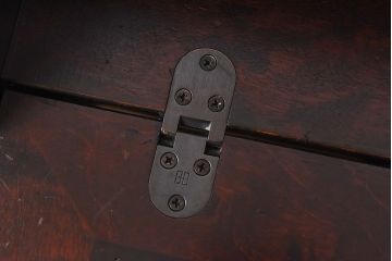 中古　北海道民芸家具　シンプルなデザインのライティングビューロー(簿記机、在宅ワーク、在宅用デスク)