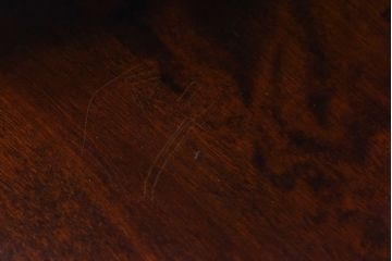 中古　北海道民芸家具　シンプルなデザインのライティングビューロー(簿記机、在宅ワーク、在宅用デスク)