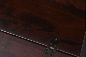 中古　北海道民芸家具　シンプルなデザインのライティングビューロー(簿記机、在宅ワーク、在宅用デスク)