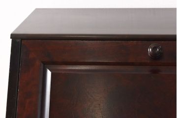 中古　北海道民芸家具　シンプルなデザインのライティングビューロー(簿記机、在宅ワーク、在宅用デスク)