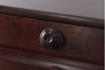 中古　北海道民芸家具　シンプルなデザインのライティングビューロー(簿記机、在宅ワーク、在宅用デスク)