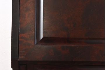 中古　北海道民芸家具　シンプルなデザインのライティングビューロー(簿記机、在宅ワーク、在宅用デスク)