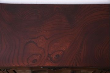 中古美品　伝統工芸　岩谷堂箪笥　桜木作　欅材の杢目と金具が見事なサイドボード(タンス、収納棚、キャビネット)