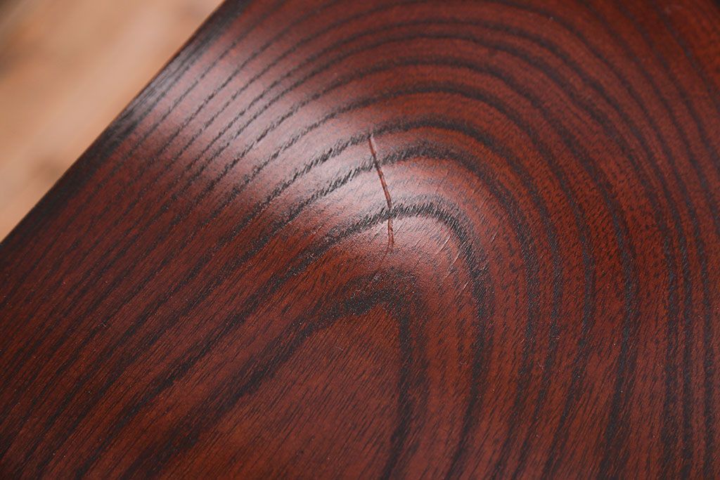 中古美品　伝統工芸　岩谷堂箪笥　桜木作　欅材の杢目と金具が見事なサイドボード(タンス、収納棚、キャビネット)