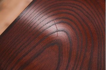 中古美品　伝統工芸　岩谷堂箪笥　桜木作　欅材の杢目と金具が見事なサイドボード(タンス、収納棚、キャビネット)