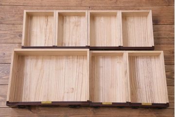 中古　門間箪笥店　八重樫仙台タンス　八重樫榮吉作　竹に雀　小箪笥(引き出し)(定価約120万円)