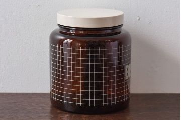 アンティーク雑貨　イギリスビンテージ　おしゃれなディスプレイになるビスケットキャニスター(保存容器、ジャー、ボトル)