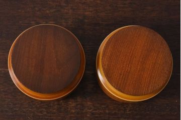 アンティーク雑貨　イギリスビンテージ　HORNSEA(ホーンジー)　SAFFRON(サフラン)シリーズ　ティーキャニスター(保存容器、ジャー)2個セット