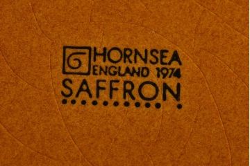 アンティーク雑貨　イギリスビンテージ　HORNSEA(ホーンジー)　SAFFRON(サフラン)シリーズ　ティーキャニスター(保存容器、ジャー)2個セット