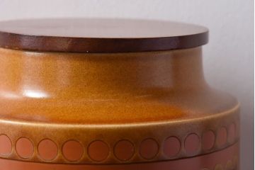 アンティーク雑貨　イギリスビンテージ　HORNSEA(ホーンジー)　SAFFRON(サフラン)シリーズ　キャニスター(保存容器、ジャー)