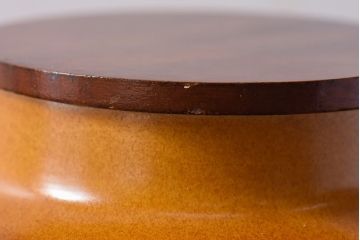 アンティーク雑貨　イギリスビンテージ　HORNSEA(ホーンジー)　SAFFRON(サフラン)シリーズ　キャニスター(保存容器、ジャー)
