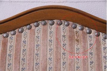 中古　イタリア家具　クラシカルなデザインの布張りダイニングチェア(椅子、ワークチェア)(1)