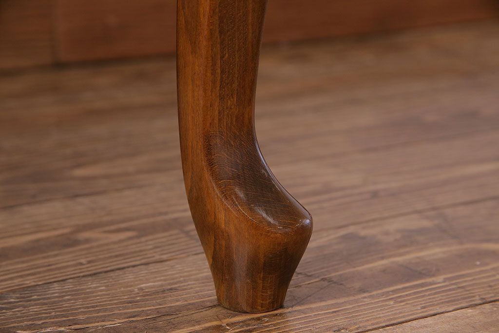 中古　イタリア家具　クラシカルなデザインの布張りダイニングチェア(椅子、ワークチェア)(1)