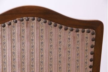 中古　イタリア家具　クラシカルなデザインの布張りダイニングチェア(椅子、ワークチェア)(1)