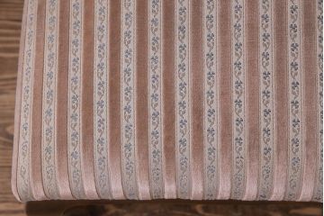 中古　イタリア家具　クラシカルなデザインの布張りダイニングチェア(椅子、ワークチェア)(2)