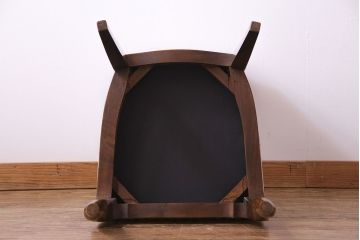 中古　イタリア家具　クラシカルなデザインの布張りダイニングチェア(椅子、ワークチェア)(2)