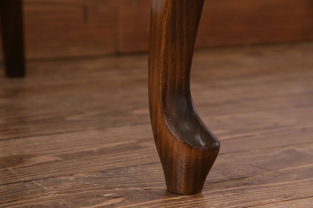 中古　イタリア家具　クラシカルなデザインの布張りダイニングチェア(椅子、ワークチェア)(3)