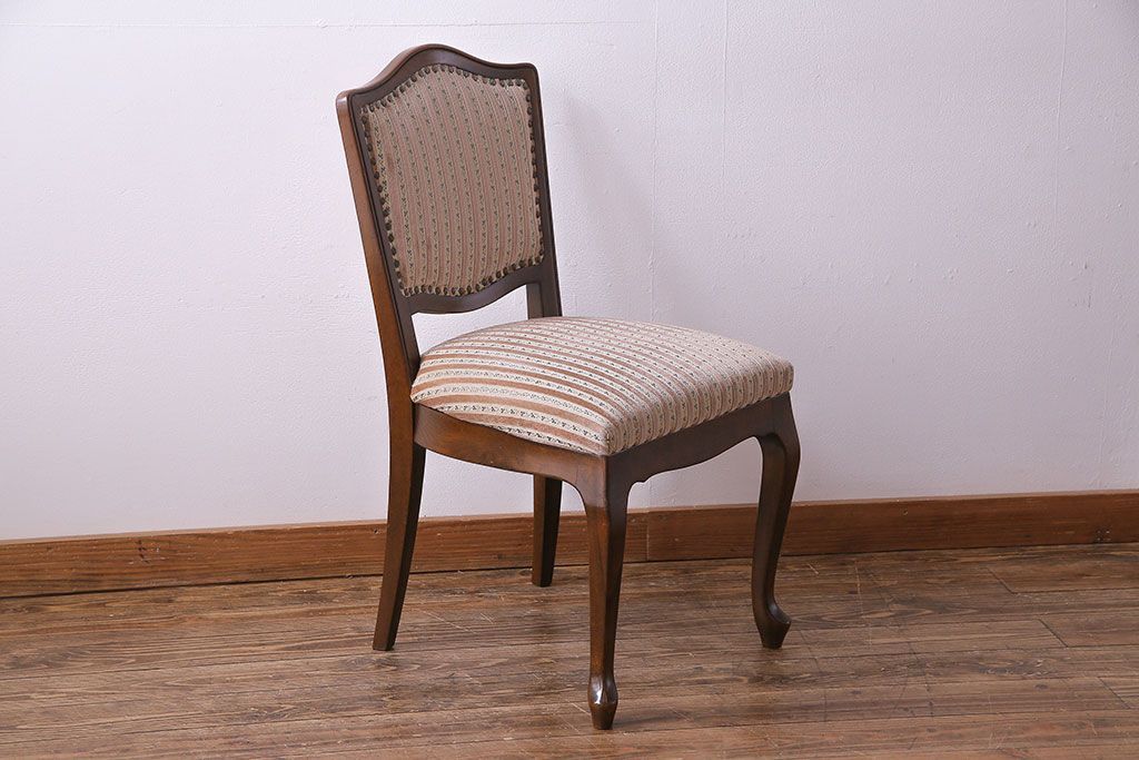 中古　イタリア家具　座り心地のいいクッションシートのダイニングチェア(椅子、ワークチェア)(1)