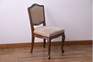 中古　イタリア家具　座り心地のいいクッションシートのダイニングチェア(椅子、ワークチェア)(1)