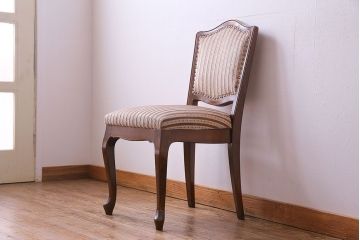 中古　イタリア家具　座り心地のいいクッションシートのダイニングチェア(椅子、ワークチェア)(1)