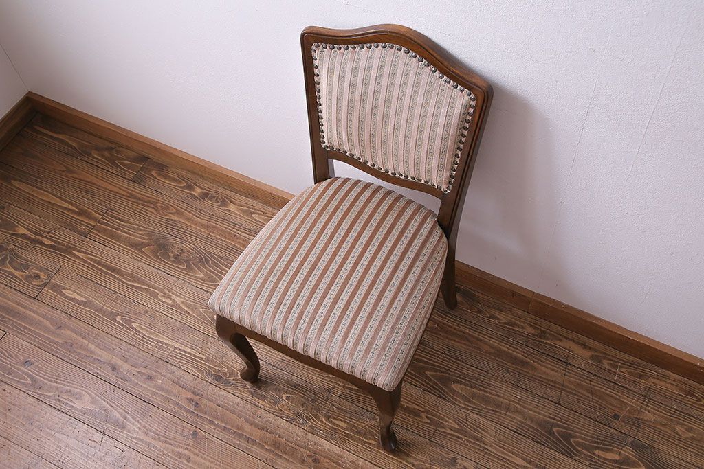 中古　イタリア家具　座り心地のいいクッションシートのダイニングチェア(椅子、ワークチェア)(1)