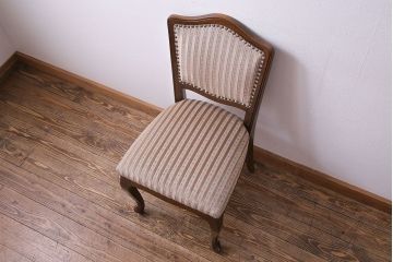 中古　イタリア家具　座り心地のいいクッションシートのダイニングチェア(椅子、ワークチェア)(1)