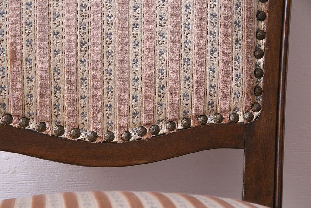 中古　イタリア家具　座り心地のいいクッションシートのダイニングチェア(椅子、ワークチェア)(1)