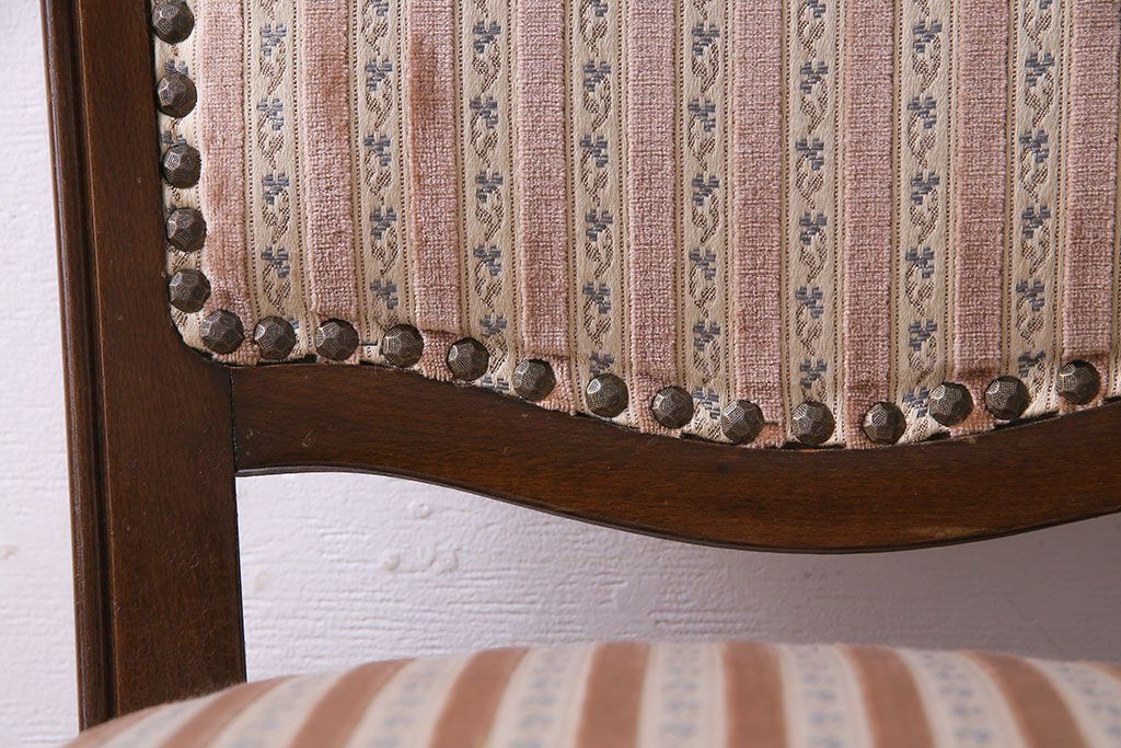 中古　イタリア家具　座り心地のいいクッションシートのダイニングチェア(椅子、ワークチェア)(1)