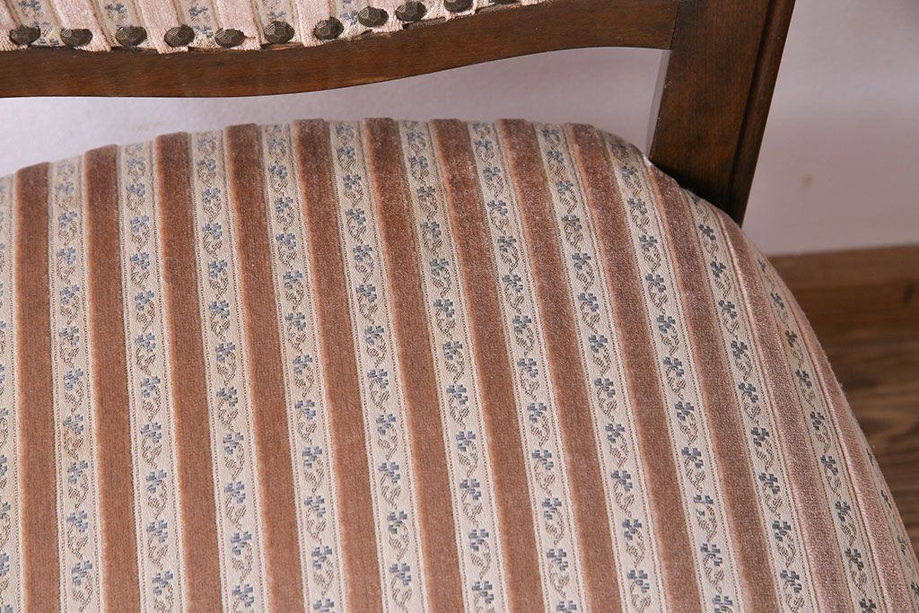 中古　イタリア家具　座り心地のいいクッションシートのダイニングチェア(椅子、ワークチェア)(1)