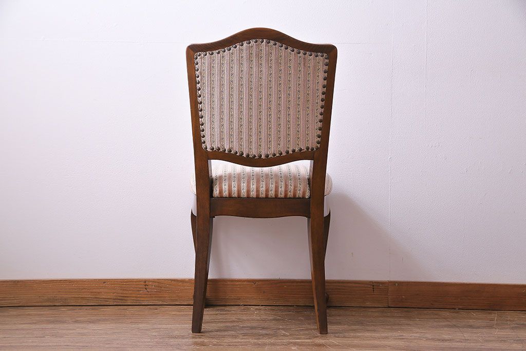 中古　イタリア家具　座り心地のいいクッションシートのダイニングチェア(椅子、ワークチェア)(1)