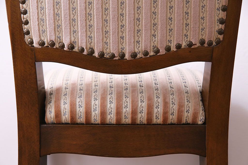 中古　イタリア家具　座り心地のいいクッションシートのダイニングチェア(椅子、ワークチェア)(1)