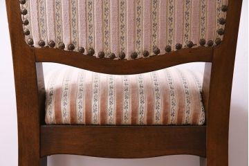 中古　イタリア家具　座り心地のいいクッションシートのダイニングチェア(椅子、ワークチェア)(1)