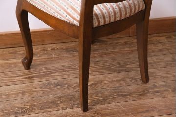 中古　イタリア家具　座り心地のいいクッションシートのダイニングチェア(椅子、ワークチェア)(1)