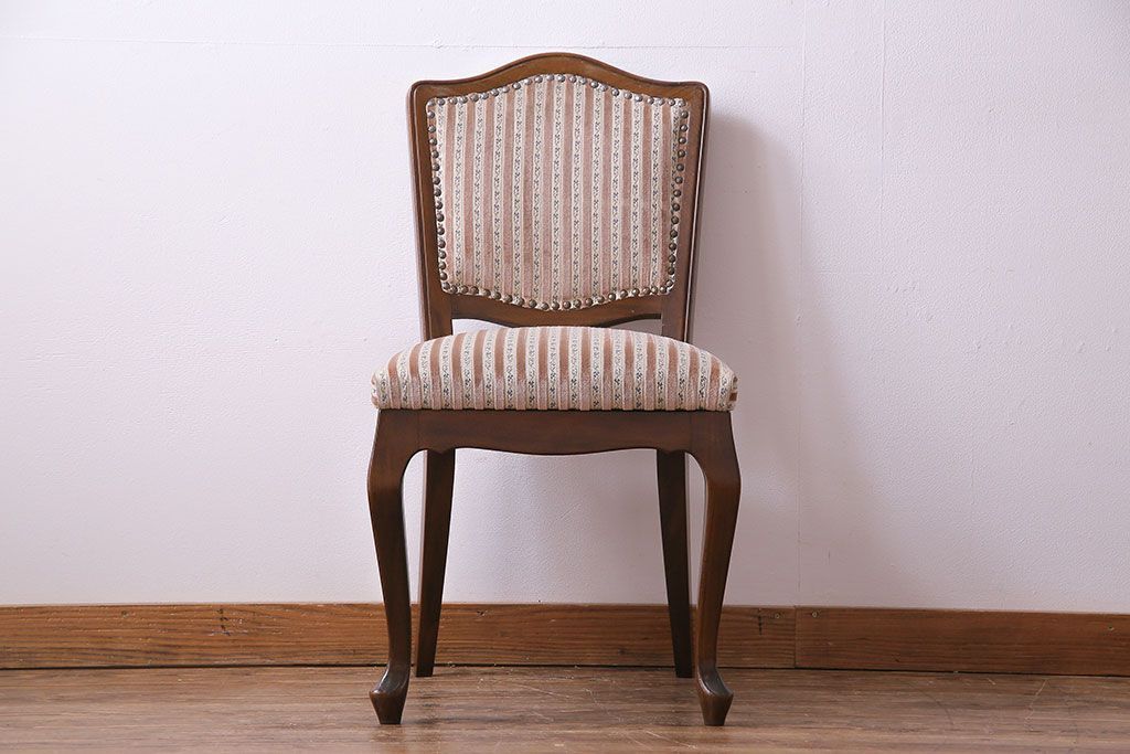 中古　イタリア家具　座り心地のいいクッションシートのダイニングチェア(椅子、ワークチェア)(2)