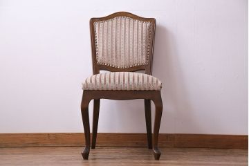 中古　イタリア家具　座り心地のいいクッションシートのダイニングチェア(椅子、ワークチェア)(2)