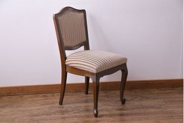 中古　イタリア家具　座り心地のいいクッションシートのダイニングチェア(椅子、ワークチェア)(2)