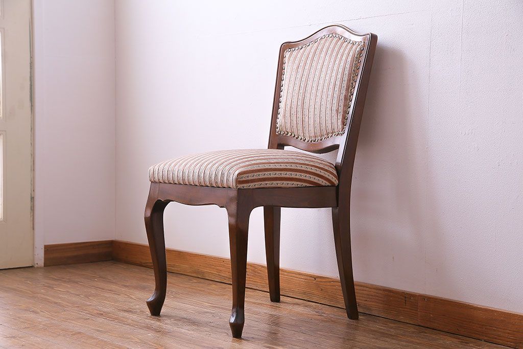 中古　イタリア家具　座り心地のいいクッションシートのダイニングチェア(椅子、ワークチェア)(2)