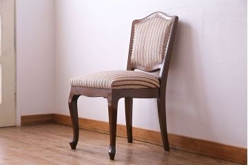 中古　イタリア家具　座り心地のいいクッションシートのダイニングチェア(椅子、ワークチェア)(2)