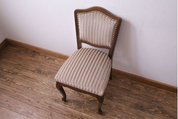 中古　イタリア家具　座り心地のいいクッションシートのダイニングチェア(椅子、ワークチェア)(2)