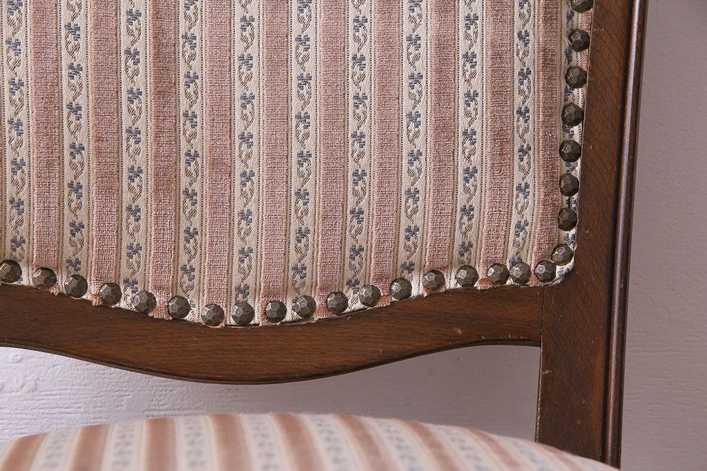 中古　イタリア家具　座り心地のいいクッションシートのダイニングチェア(椅子、ワークチェア)(2)