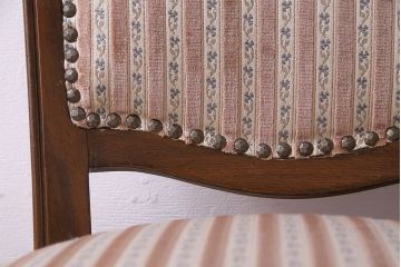 中古　イタリア家具　座り心地のいいクッションシートのダイニングチェア(椅子、ワークチェア)(2)